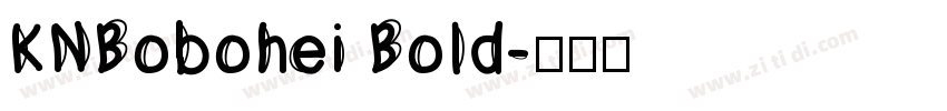 KNBobohei Bold字体转换